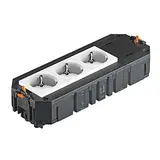OBO BETTERMANN 7404680 Universalträger-SCHUKO-Steckdose 3-fach, UTC4 | reinweiß
