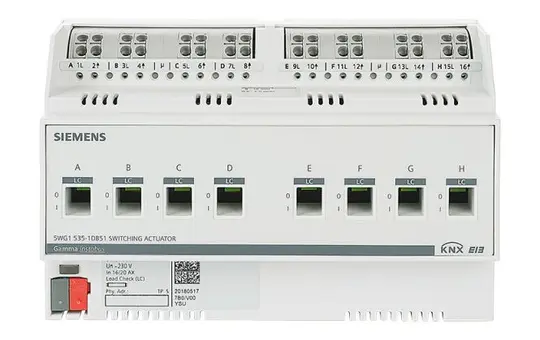 SIEMENS 5WG1535-1DB51 KNX-Schaltaktor 8-fach, 16/20 A, mit Laststromerkennung