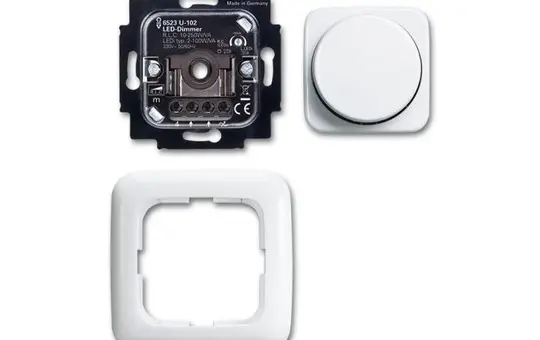 BUSCH-JAEGER 6523 UJ-214-102 Drehdimmerset Reflex SI RLC, LED, 2-100 W | alpinweiß