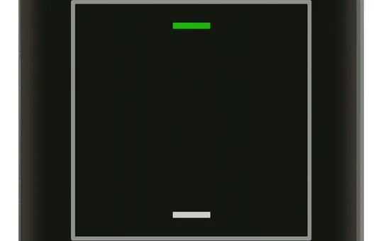 MDT BE-GTL1TS.01S KNX-Glastaster II Light m. Temperaturs. 1-fach, neutral | glas schwarz/schwarz