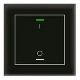 MDT BE-GTL1TS.B1S KNX-Glastaster II Light m. Temperaturs. 1-fach, IO-Symbol | glas schwarz/schwarz