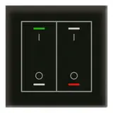 MDT BE-GTL2TS.B1S KNX-Glastaster II Light m. Temperaturs. 2-fach, IO-Symbol | glas schwarz/schwarz