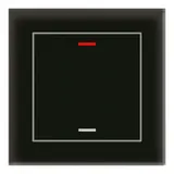 MDT BE-GTL10S.01S KNX-Glastaster II Light 1-fach, neutral | glas schwarz/schwarz