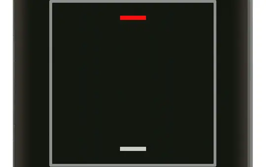 MDT BE-GTL10S.01S KNX-Glastaster II Light 1-fach, neutral | glas schwarz/schwarz