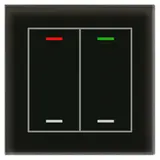 MDT BE-GTL20S.01S KNX-Glastaster II Light 2-fach, neutral | glas schwarz/schwarz
