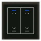 MDT BE-GTL20S.A1S KNX-Glastaster II Light 2-fach, Pfeile | glas schwarz/schwarz