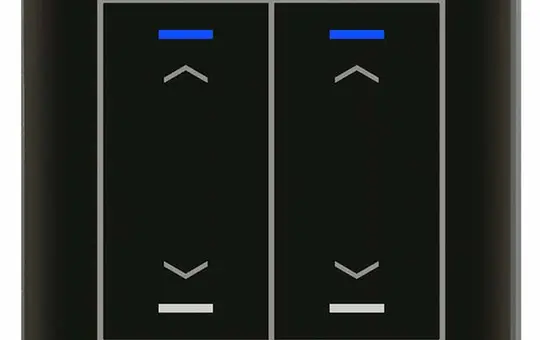 MDT BE-GTL20S.A1S KNX-Glastaster II Light 2-fach, Pfeile | glas schwarz/schwarz