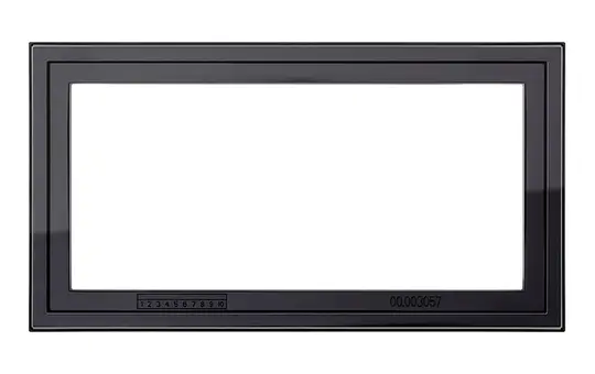 GIRA 131205 Montageadapter für Abdeckrahmen E2 2-fach ohne Mittelsteg | schwarz glänzend