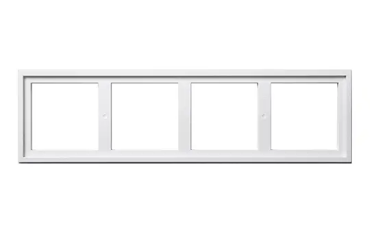 GIRA 131403 Montageadapter für Abdeckrahmen E2 4-fach | reinweiß glänzend