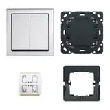 BUSCH-JAEGER 6716 UJ-83 Funk-Wandsender-Set FoH Future alusilber