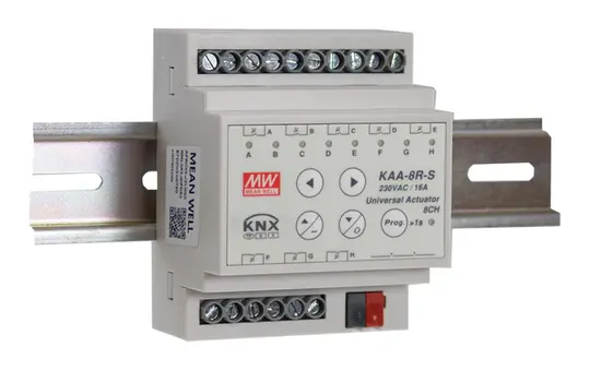 MEANWELL KAA-8R-16S KNX Universal-Aktor 8-fach, 16 A, Secure
