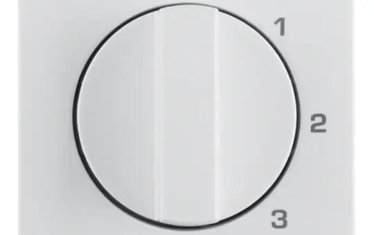 BERKER 1096608900 Zentralstück für Stufenschalter Q.1/Q.3 3-Stufen, mit Nullstellung | polarweiß samt