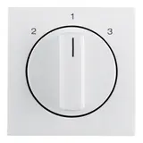 BERKER 1084898900 Abdeckung mit Drehschalter S.1/B.3/B.7 3-Stufen | polarweiß glänzend