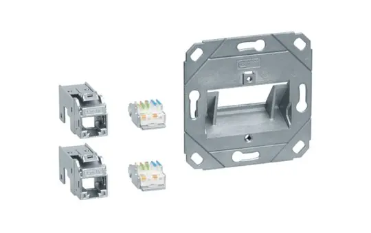 HAGER GMKSRJ45C6A2 Anschluss Modul RJ45 Cat.6a 2-fach