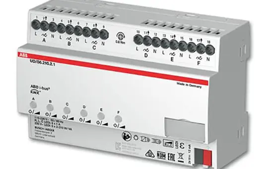 ABB UD/S6.210.2.1 KNX-Dimmaktor 230 V 6-fach, 210 W