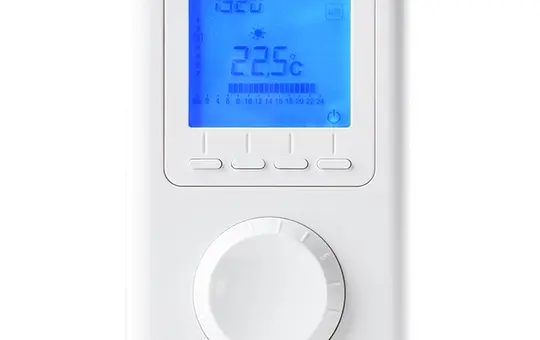 ETHERMA 40595 Funk-Raumthermostat Uhr, Display, Wochenprogramm | reinweiß