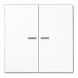 JUNG SPLS102KO5WW KNX-Wippe F10 Serie LS 2-fach, mit Lichtleiter | alpinweiß