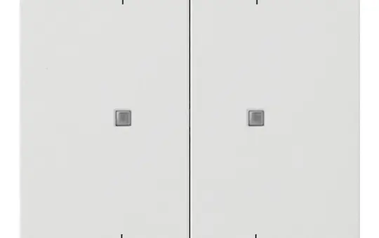 GIRA 5174112 KNX-Tastsensor Flächenschalter 2-fach, 4 Pfeile | reinweiß glänzend