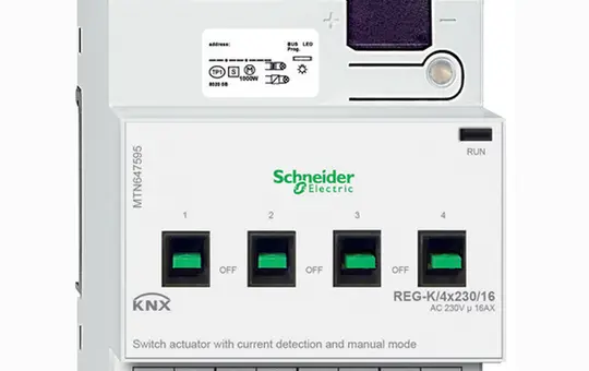SCHNEIDER MTN647595 KNX-Schaltaktor 4-fach mit Stromerkennung