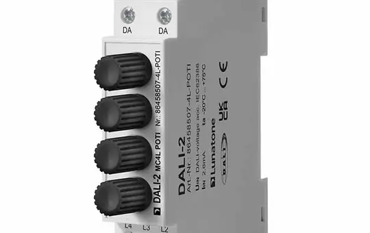 LUNATONE 86458507-4L-POTI DALI Steuermodul Hutschiene, Potentiometer