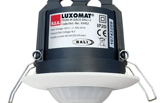 B.E.G. PD2N-M-DACODALI-2 DALI-Deckenpräsenzmelder PD2N Standard | weiß matt