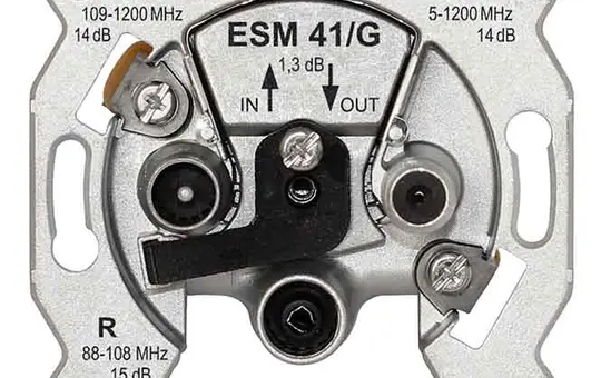 KATHREIN 21110054 Modem-Durchschleifdose 3-fach, SAT, Durchgang, 14 dB, selektiv