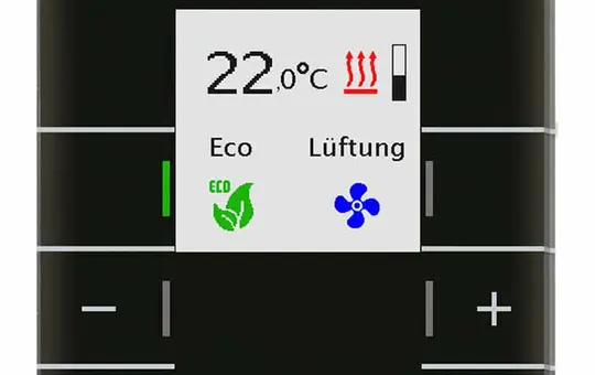 MDT SCN-RTRGS.02S KNX-Glasraumtemperaturregler Smart 4-fach | glas schwarz/schwarz