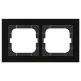 MDT BE-GTR263S.01S Abdeckrahmen Glas Sortiment 63 2-fach | glas schwarz/schwarz