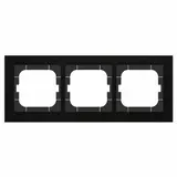 MDT BE-GTR363S.01S Abdeckrahmen Glas Sortiment 63 3-fach | glas schwarz/schwarz