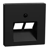 MERTEN MEG4522-0403 Netzwerkabdeckung M-Pure Ocean Plastic 2-fach | schwarz matt