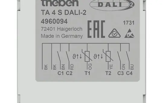 THEBEN TA 4 S DALI-2 Tasterschnittstelle 4-fach
