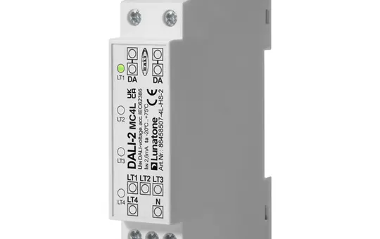 LUNATONE 86458507-4L-HS-2-int DALI-2-Binäreingang REG 4-fach, Instanzen aktiviert