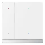 GVS CHPB-04/02.1.20 KNX-Tastsensor WALTZ 2-fach, Aluminium | weiß