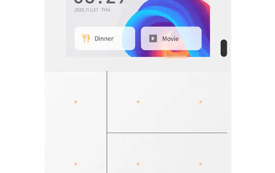 GVS CHTFB-3.0/6.1.20 KNX-Raumcontroller WALTZ TOUCH+ PAD 3-fach, Aluminium | weiß
