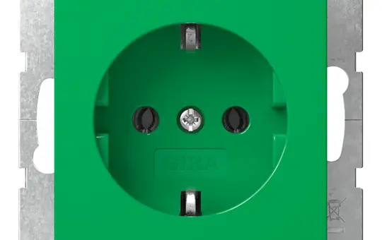GIRA 4455107 EDV-Steckdose System 55 WSV | grün