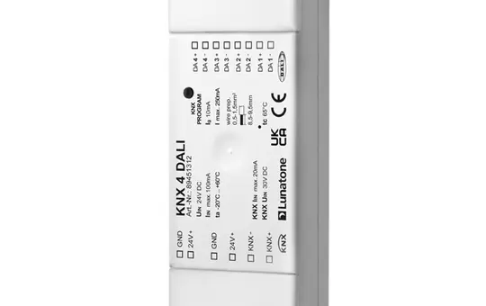 LUNATONE 89451312 KNX 4 DALI Gateway Deckeneinwurf