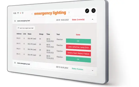 LUNATONE 86456840-EM-W DALI-2 Display 7 Zoll Emergency Standard | weiß