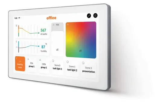 LUNATONE 86456840-P-EM-W DALI-2 Display 7 Zoll Emergency Plus | weiß