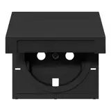 GIRA 4922005 Abdeckung SCHUKO-Steckdose System 55 Klappdeckel | schwarz matt