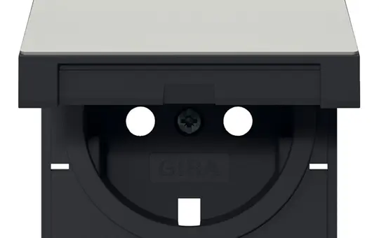 GIRA 4922600 Abdeckung SCHUKO-Steckdose System 55 Klappdeckel | edelstahl lackiert