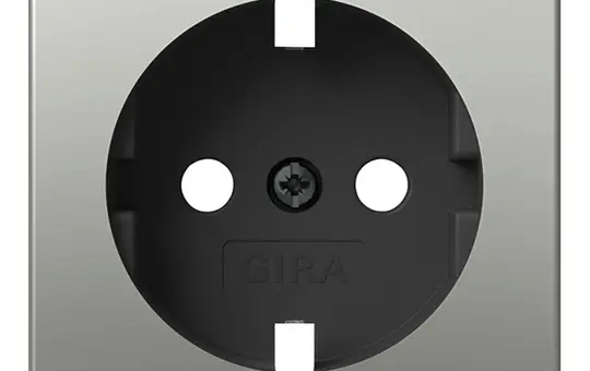 GIRA 4920600 Abdeckung SCHUKO-Steckdose System 55 Standard | edelstahl