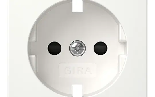 GIRA 492127 Abdeckung SCHUKO-Steckdose System 55 Berührungsschutz | reinweiß matt