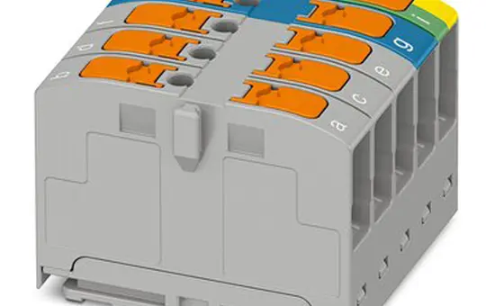 PHOENIX 1300613 Verteilerblock PTVFIX 5x2-fach | grau/blau/grüngelb | 2,5 mm²