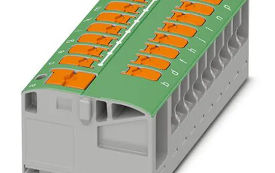PHOENIX 1019616 Verteilerblock PTVFIX 19-fach | grün | 2,5 mm²