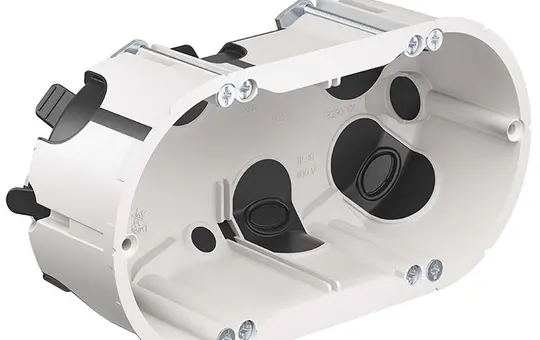 KAISER 9252-78 Hohlwand Geräte-Verbindungsdose O-range ECON 2-fach, halogenfrei | 48 mm