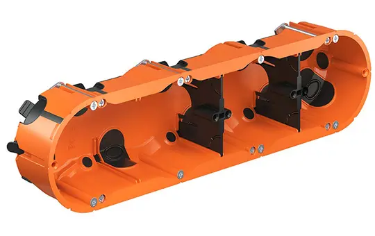 KAISER 9254-22 Hohlwand Geräte-Verbindungsdose O-range ECON 4-fach | 48 mm