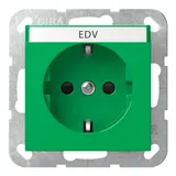 GIRA 4462107 beschr. EDV-Steckdose System 55 Berührungsschutz | grün glänzend