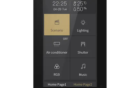 GVS CHTF-5.0/15.5.21 KNX-Touchpanel V50s horizontal/vertikal | schwarz | 5 Zoll