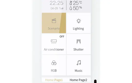 GVS CHTF-5.0/15.5.22 KNX-Touchpanel V50s horizontal/vertikal | weiß | 5 Zoll