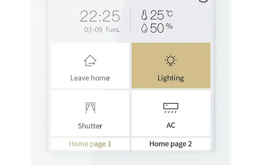 GVS CHTF-4.0/9.5.22 KNX-Touchpanel V40s horizontal/vertikal | weiß | 4 Zoll